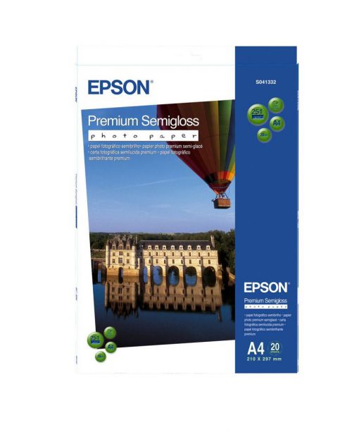 Epson Premium Photo Paper Semi-Gloss 251gsm A4 C13S041332 [20 Sheets]