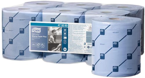 Tork Reflex M4 Centrefeed Tissue 2-Ply 150m Blue (Pack 6) - 473263