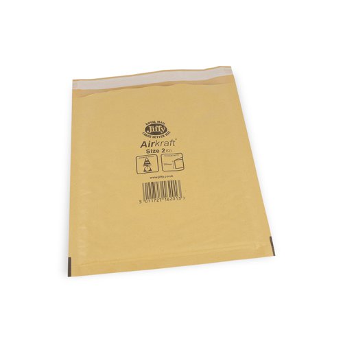 Jiffy Airkraft Mailers 2 Gold Int 205x245mm Ext 235x260mm Box 100