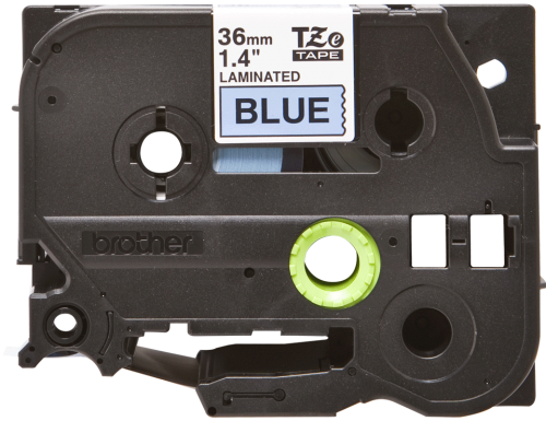 Brother P-Touch TZe Laminated Tape Cassette 36mm x 8m Black on Blue Tape TZE561 - BA68659