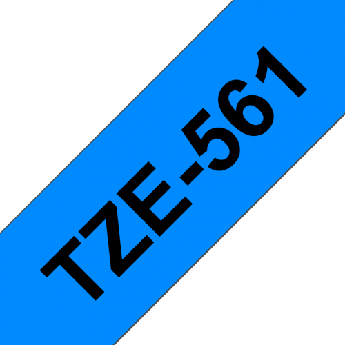 Brother P-Touch TZe Laminated Tape Cassette 36mm x 8m Black on Blue Tape TZE561 - BA68659