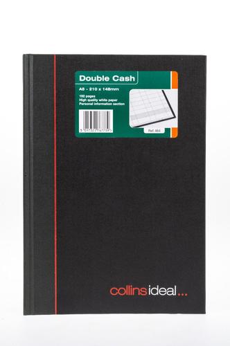 Collins Ideal Manuscript Book Casebound A5 Double Cash 192 Pages Black 464 - 810063