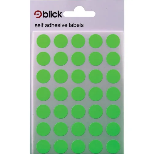 Blick Labels Circles Fluorescent Green 13mm 140 Labels x20 (Pack 2800) - RS004158