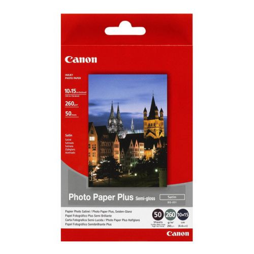CASG2014X6 | Canon semi-gloss photo paper SG-201 4 x 6 inch. Satin finish with a texture of real photographic paper. Produces brilliant photographs with a reduced gloss for a softer finish.