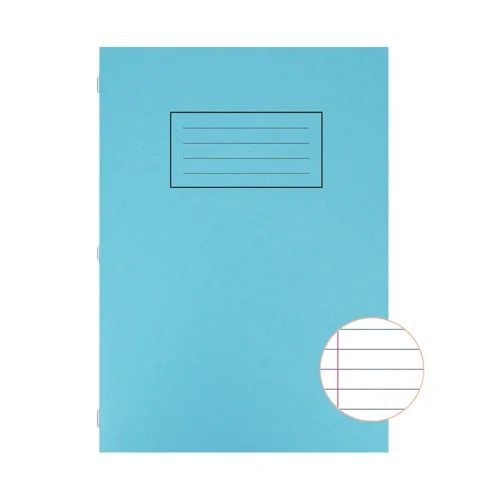 Silvine A4 Exercise Book F/M Blue 80pg Pack 10