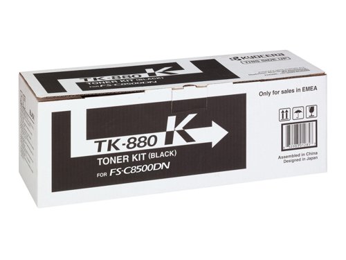 Kyocera 1T02KA0NL0/TK-880K Toner black 25.000 pages ISO/IEC 19798 for Kyocera FS-C 8500