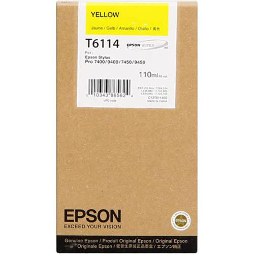 Epson T6114 Yellow Ink Cartridge for Stylus Pro 74400/9400 (110ml) C13T611400