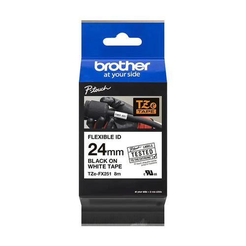 Brother PTouch Flexi Label Tape 24mm x 8m - TZEFX251