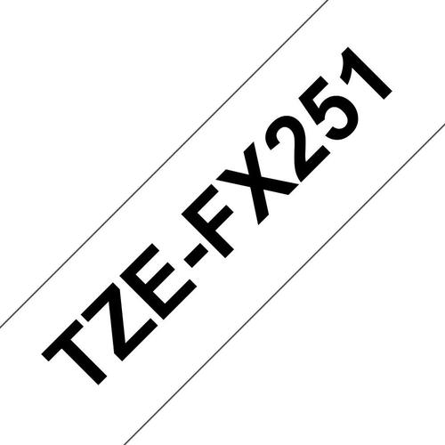 BA69252 Brother P-Touch TZe Laminated Tape Cassette 24mmx8m Black/White Flexible ID Labelling Tape TZEFX251