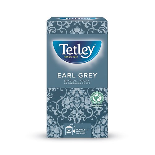 Tetley Earl Grey Tea Bags Individually Wrapped and Enveloped (Pack 25)
