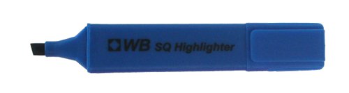 ValueX Flat Barrel Highlighter Pen Chisel Tip 1-5mm Line Blue (Pack 10) - 844003