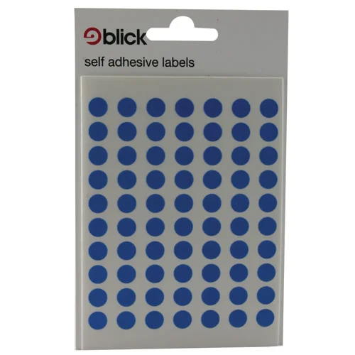 Blick Labels Circles Blue 8mm 490 Labels x20 (Pack 9800) - RS002055