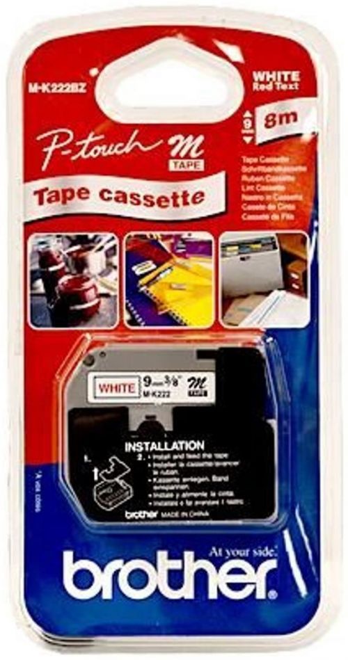 Brother Red On White PTouch Ribbon 9mm x 8m - MK222BZ BRMK222BZ Buy online at Office 5Star or contact us Tel 01594 810081 for assistance