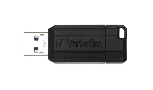 Verbatim Pinstripe 32GB USB 2.0 Drive Black 49064