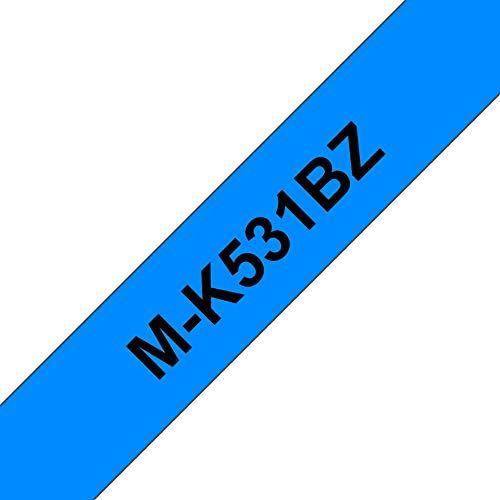 Brother MK531BZ Black on Blue 8M x 12mm Plastic Tape | 12647J | Brother