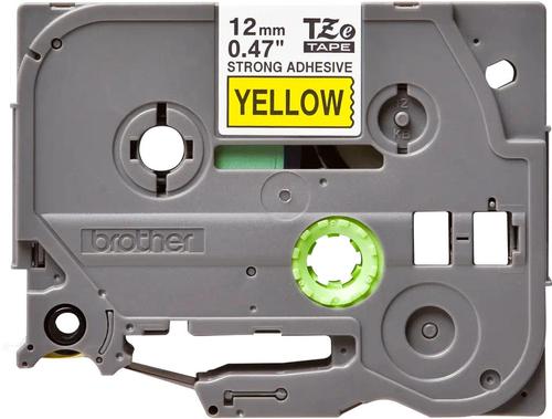 BRTZES631 | This genuine Brother TZe-S631 labelling tape cassette is guaranteed to provide you with crisp, sharp and easily readable labels that last.The special strong adhesive offers more sticking power to ensure your label stays attached on rough or uneven surfaces.Equally handy in the home, office or workplace, this laminated black on Yellow TZe-S631 labelling tape can be used to identify the contents of everything from file folders and shelves to USB flash drives, as well as cables and other equipment.These self-adhesive laminated labels have been developed to withstand extremes of temperatures, and are resistant to chemicals, abrasion, sunlight and submersion in water, making them suitable for both indoor and outdoor use.TZe tape cassettes are quick and easy to install, and come in various label widths, colours and materials - ensuring your P-touch machine meets all your labelling needs.
