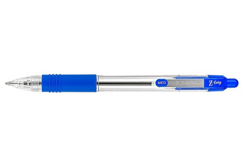 Zebra Z-Grip Retractable Ballpoint Pen 1.0mm Tip Blue (Pack 12) - 22220