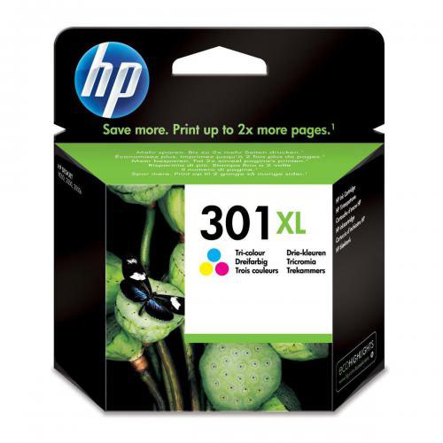 OEM HP 301XL High Capacity Tri-Colour Ink Cartridge CH564EE