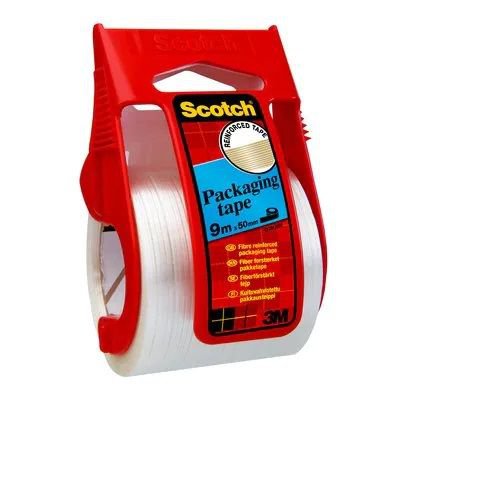 Scotch Fibre Reinforced 48mm x 9m Tape (1 Roll) in Hand Dispenser White 7000048101