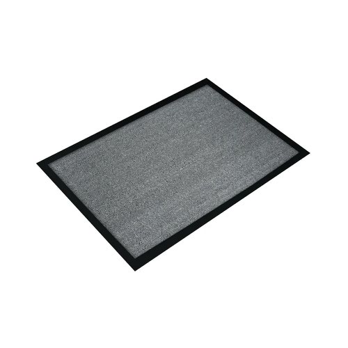Doortex Valuemat Dirt Trapping Mat for Indoor Use 100 % Polypropylene Fibres Anti Slip Vinyl Backing 80 x 120cm Grey UFC480120VALGR