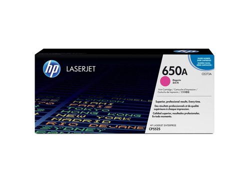 HP 650A Magenta Standard Capacity Toner 15K pages for HP Color LaserJet Enterprise M750/CP5525 - CE273A