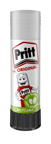 Pritt Original Glue Stick Sustainable Long Lasting Strong Adhesive Solvent Free Value Pack 43g (Pack 5) - 1456072