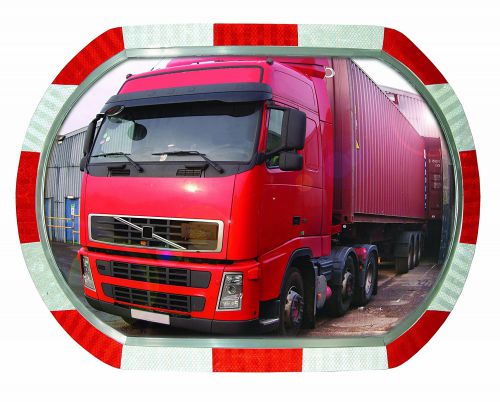 DD Helix Outdoor Rectangle Mirror  Reflective Tape Surround