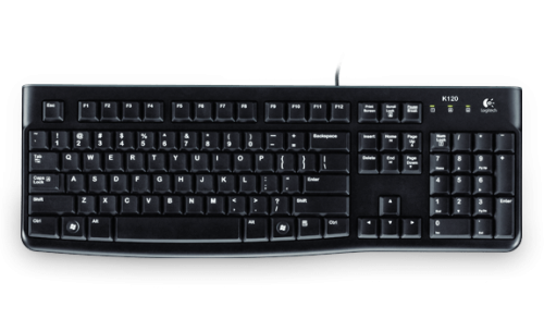 Logitech Keyboard K120 for Business, Wired, USB, QWERTY, Black 920-002524