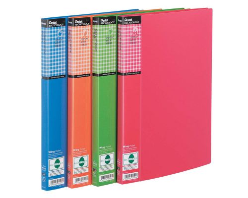 Pentel Recycology Fresh A4 Display Book 20 Pocket Assorted Colours (Pack 4) - DCF542/MIX
