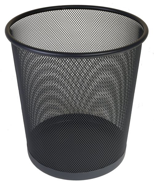 Osco Mesh Waste Bin Lightweight Sturdy Scratch Resist (Black)