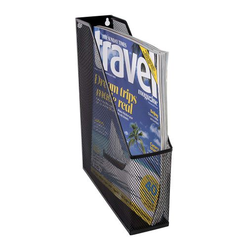 Osco Mesh Magazine File Rack Metal (Black)