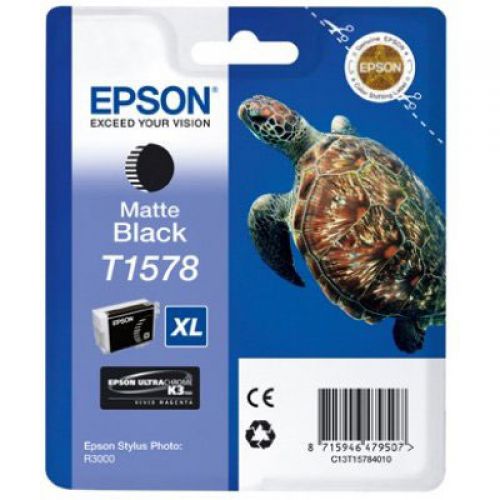 Epson T1578 Matte Black Ink Cartridge Turtle XL 25.9ml - C13T15784010