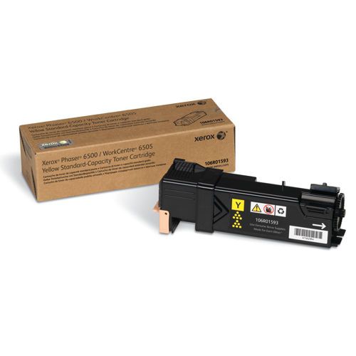 Xerox Yellow Standard Capacity Toner Cartridge 1k pages for 6500 6505 - 106R01593  XE106R01593