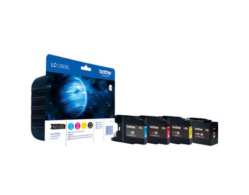 Brother LC1280XLVALBP (Yield: 2,400 Pages) Black/Cyan/Magenta/Yellow Ink Cartridge
