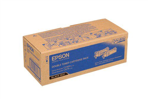 Epson Black Multipack Toner Cartridge (Yield 2 x 3000 Pages) for Epson AcuLaser C2900DN/C2900N Colour Laser Printers