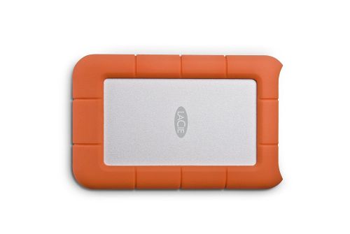 8LAC301558 | The LaCie Rugged Mini drive shares features with our popular Rugged mobile hard drive, like shock resistance, drop resistance, and a rubber sleeve for added protection. But the Rugged Mini is also rain and pressure resistant, meaning you can drive over it with a 1-ton car, and it still works. With the Rugged Mini, LaCie has reduced the size and added tons of new features, making it perfect for on-the-go data transport.