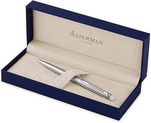 Waterman Hemisphere Ballpoint Pen Stainless Steel Barrel Blue Ink Gift Box - S0920470 76388NR Buy online at Office 5Star or contact us Tel 01594 810081 for assistance
