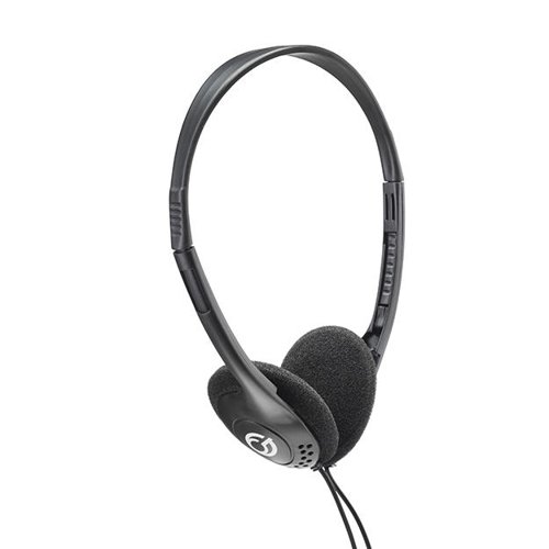 HP503 Basic Stereo PC On-Ear Headset with In-Line Mic and Volume Control - Black 24-1503