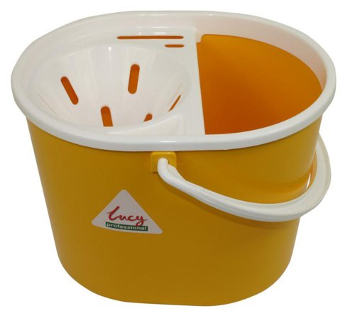 ValueX Plastic Mop Bucket With Wringer 15 Litre Yellow - 0907011