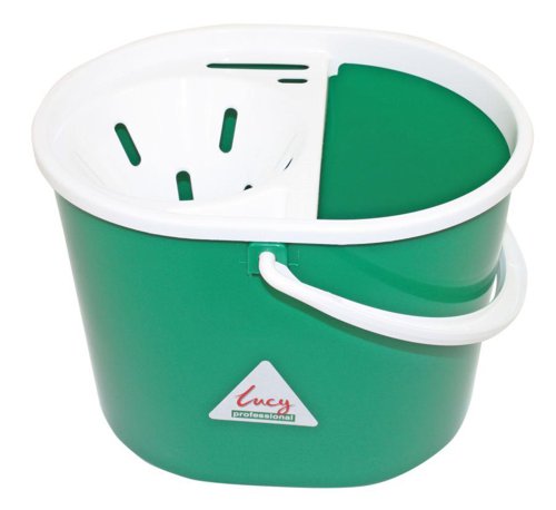 ValueX Plastic Mop Bucket With Wringer 15 Litre Green - 0907009