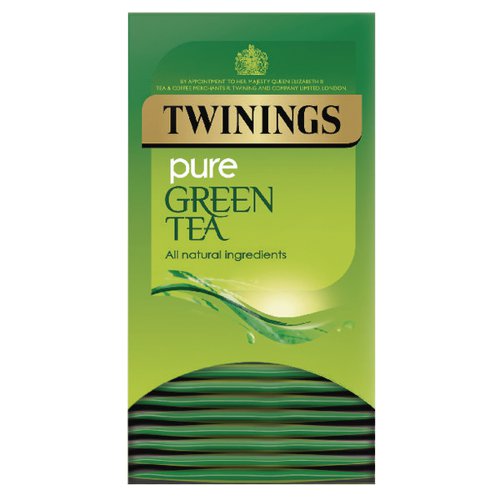 Twinings Pure Green Tea Bags Individually Wrapped (Pack 20) - NWT021