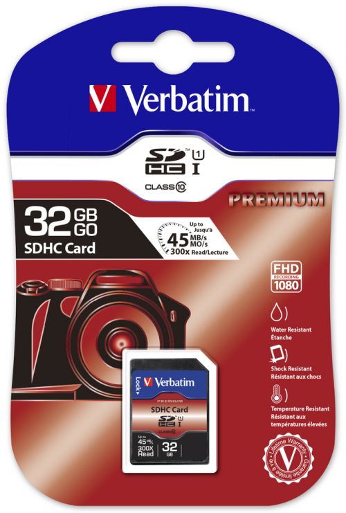 Verbatim SDHC 32GB Class10 Secure Digital Card 043963