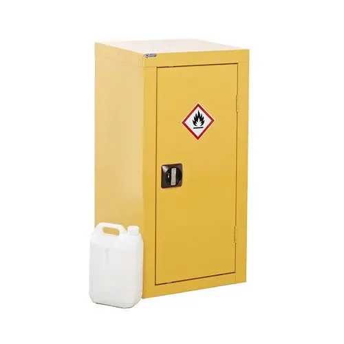 Slingsby Express Flammable Hazardous Substance Storage Cabinet With 1 Shelf COSHH 75Kg Capacity H900 x W460 x D460mm Yellow - 314290