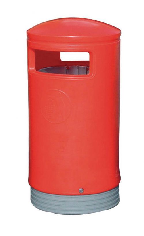 Outdoor Hooded Top Bin 75 Litres Easy Clean Red *Non-Returnable*