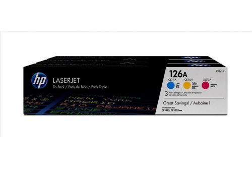 HP 126A Multipack Standard Capacity Toner 3x 1K pages for HP LaserJet Pro 100/CP1025/M275 - CF341A