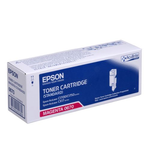 Epson Standard Capacity Magenta Toner Cartridge (Yield 700 Pages) for AcuLaser C1700 Series Colour Laser Printers
