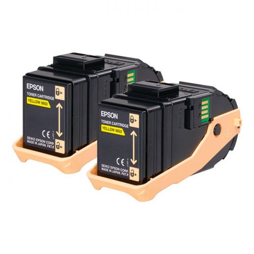 Epson C13S050606 0602 Yellow Toner 2x7.5K Twinpack