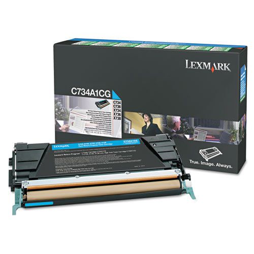 Lexmark Return Program (High Yield: 10,000 Pages) CyanToner Cartridge for X748 Printers