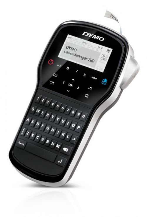 Dymo LabelManager 280 Handheld Label Printer QWERTY Keyboard Black/Silver