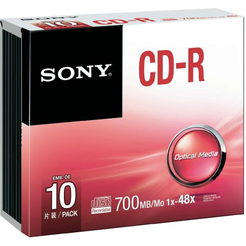 Sony CDR 48X Pack 10 Slim Case